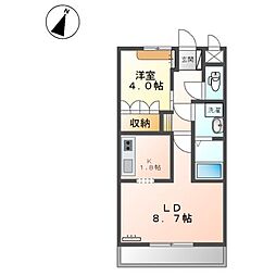 プリオール 1LDKの間取図画像