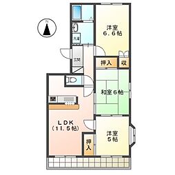 ガーデンリバティー 3LDKの間取図画像