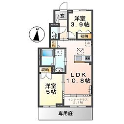 Serene(セリーン) 2LDKの間取図画像