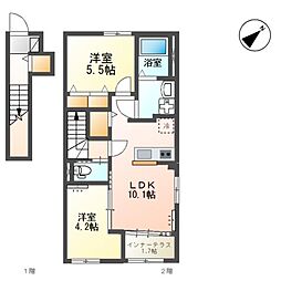ISOLA 2LDKの間取図画像
