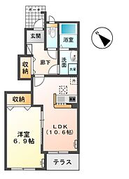 ライムステージ 1LDKの間取図画像