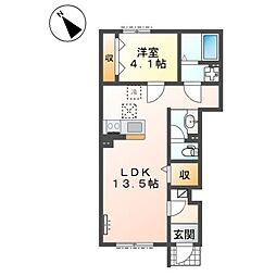 (仮称)市原市飯沼新築アパート 1LDKの間取図画像