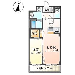 (仮称)千葉市中央区都町新築マンション 1LDKの間取図画像