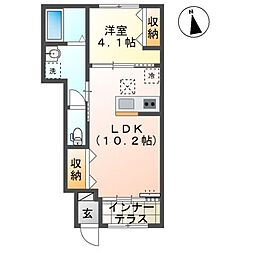 (仮称)船橋市夏見台1丁目新築アパート 1LDKの間取図画像