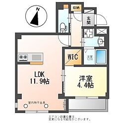 (仮称)charme toit 1LDKの間取図画像