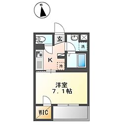 仮）西早稲田2丁目マンション新築工事 205 2階1Kの間取り