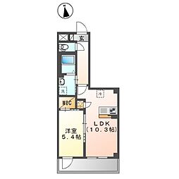 仮)高島平1丁目マンション新築工事 1LDKの間取図画像