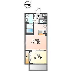 仮)梅田3丁目マンション新築工事 1LDKの間取図画像