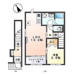 間取図画像 1LDK