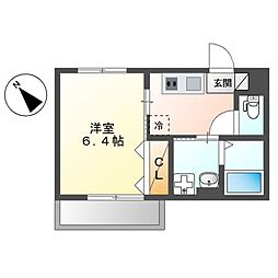 A.C.Grandage 1Kの間取図画像