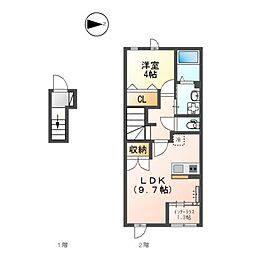 ホライズン 1LDKの間取図画像