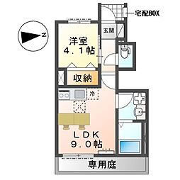 アウレリア 1LDKの間取図画像
