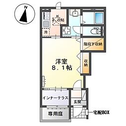 ビーチハイム平塚 1Kの間取図画像