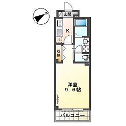 サンプレス五才美 1Kの間取図画像