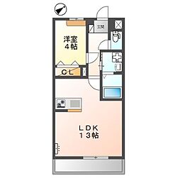 メゾン・ド・コウ 1LDKの間取図画像
