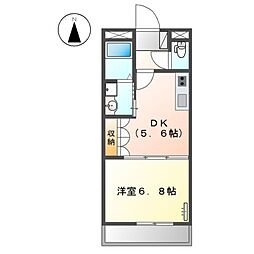 ワンズ 1DKの間取図画像