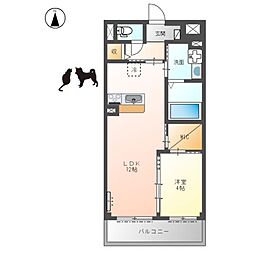 Iny(アイニー)菱江 1LDKの間取図画像