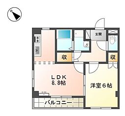 ソレイユ段上 1階
