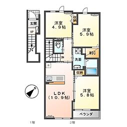 間取図画像 3LDK