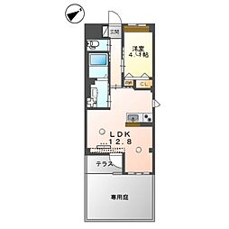 (仮称)門司区松原新築マンション 1LDKの間取図画像