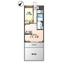 (仮称)門司区松原新築マンション 1LDKの間取図画像