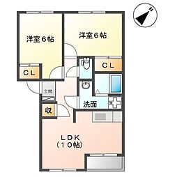 セントライトパレス 2LDKの間取図画像
