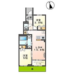 Urban Stagea春日1 2LDKの間取図画像