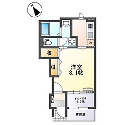 Liv Brancia (リブ ブランシア) 1Kの間取図画像