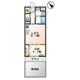 仮)福岡市南区野間新築マンション 1LDKの間取図画像