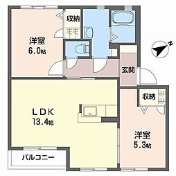 間取図画像 2LDK