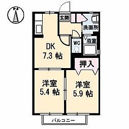 間取図画像 2DK