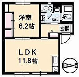 フレグランス京町 1LDKの間取図画像