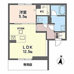 ノルディア野田 1LDKの間取図画像