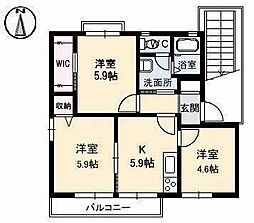 パークスターA 3Kの間取図画像
