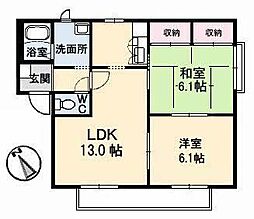 セ・モアA 2LDKの間取図画像