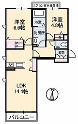間取図画像 2LDK