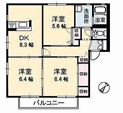 ディアス2000C 3DKの間取図画像