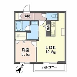 エターナ 1LDKの間取図画像