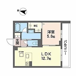 竹仲屋 1LDKの間取図画像