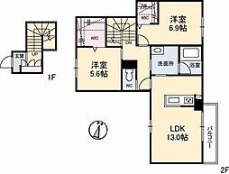 シャーメゾンココン 2LDKの間取図画像