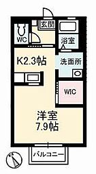 ディアスＫＹ A0102 1階1Kの間取り