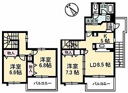 nfビレッジA棟 3LDKの間取図画像