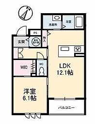 ル・シエール 1LDKの間取図画像