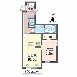 クローバー 1LDKの間取図画像