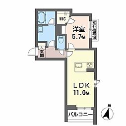 リベラピエナ 1LDKの間取図画像