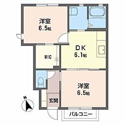 エスポワール2 2DKの間取図画像