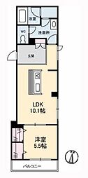 クロノス 2階1LDKの間取り