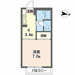 セフィラＴ・Ａ・Ｐ　Ｂ棟 1階1Kの間取り