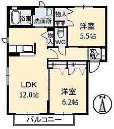 間取図画像 2LDK