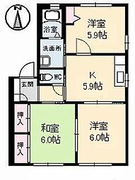 プラネット3 3Kの間取図画像
